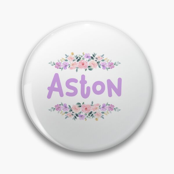 Item preview, Purple Flower Aston Name Label designed and sold by NormadWorld.