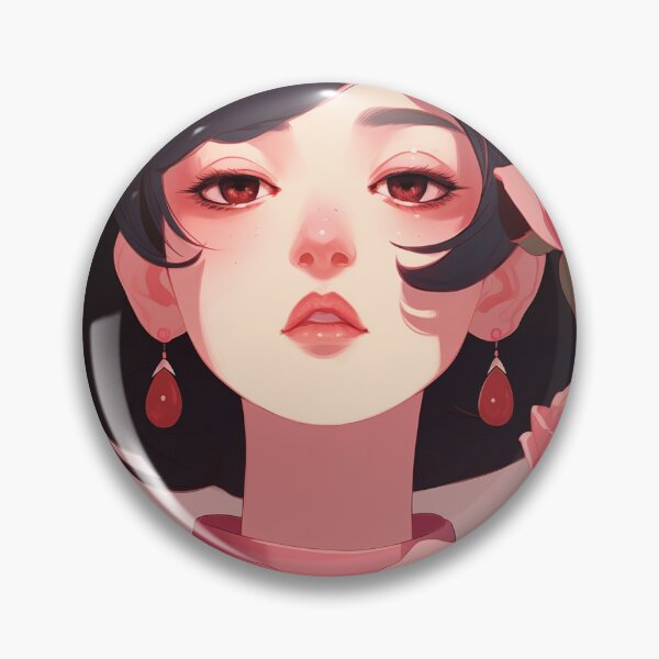 Item preview, Beautiful Japanese woman in pink flat design designed and sold by Last-Train.