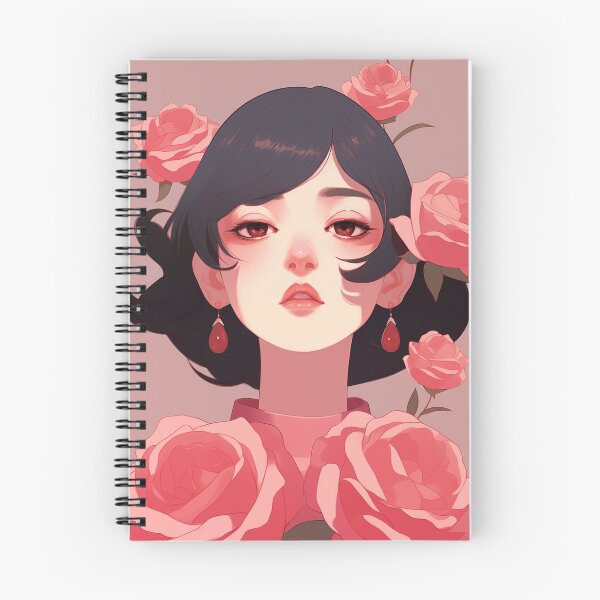 Item preview, Beautiful Japanese woman in pink flat design designed and sold by Last-Train.