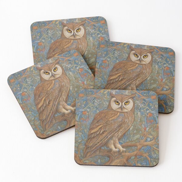 Item preview, Whimsical Owl and Willow Artistry in Vintage Style designed and sold by Tamas Das.