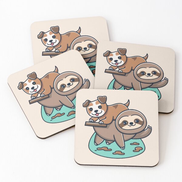 Item preview, Cute Sloth and Dog Friendship for Animals Lover designed and sold by Laugh-Lines.