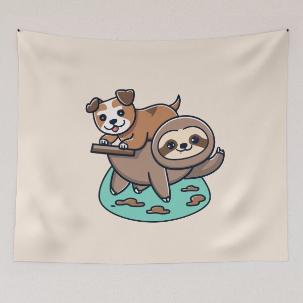 Item preview, Cute Sloth and Dog Friendship for Animals Lover designed and sold by Laugh-Lines.