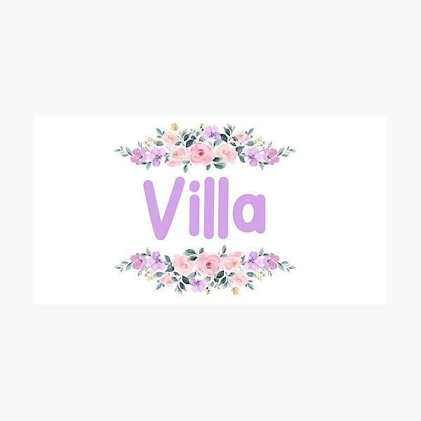 Item preview, Etiqueta de nombre de villa de flor morada designed and sold by NormadWorld.