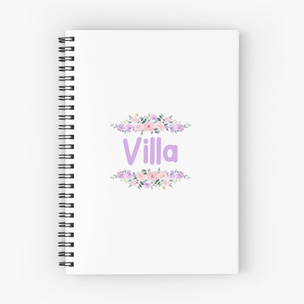 Item preview, Purple Flower Villa Name Label designed and sold by NormadWorld.