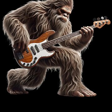 Guitar T Shirt Bigfoot Jump Playing Electric Mens Graphic Vintage Sasquatch Rock - Foto 13