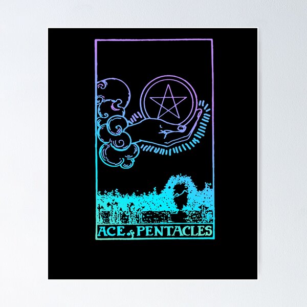 Item preview, Ace of Pentacles Tarot Card Rider Waite Witchy designed and sold by taaddison50.
