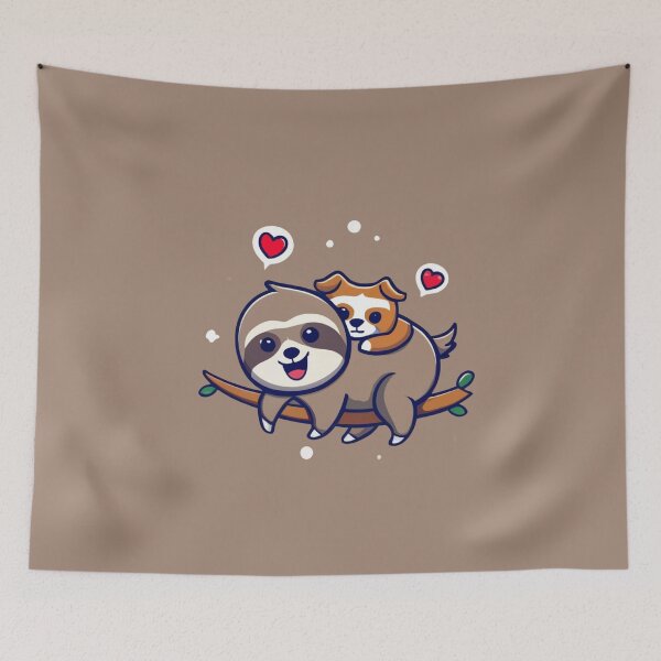Item preview, Cute Sloth and Dog Friendship for Animals Lover designed and sold by Laugh-Lines.