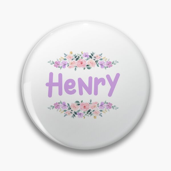 Item preview, Purple Flower Henry Name Label  designed and sold by NormadWorld.