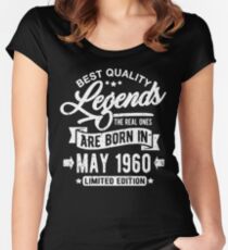 Camiseta entallada de cuello redondo Legends born in may 1960