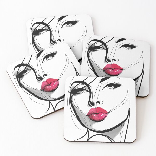 Item preview, Kiss my Lips Girl - Line Art  designed and sold by LineArtByLovi.
