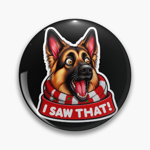 Item preview, I Saw That meme German Shepherd Dog Happy Holidays Merry Christmas designed and sold by plushism.