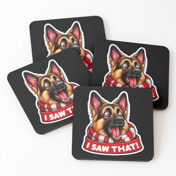 Item preview, I Saw That meme German Shepherd Dog Happy Holidays Merry Christmas designed and sold by plushism.