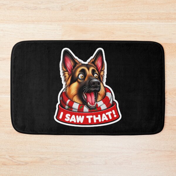 Item preview, I Saw That meme German Shepherd Dog Happy Holidays Merry Christmas designed and sold by plushism.