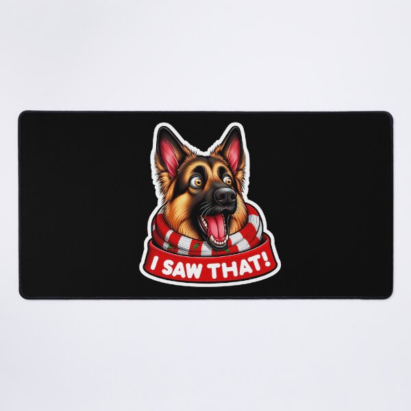 Item preview, I Saw That meme German Shepherd Dog Happy Holidays Merry Christmas designed and sold by plushism.