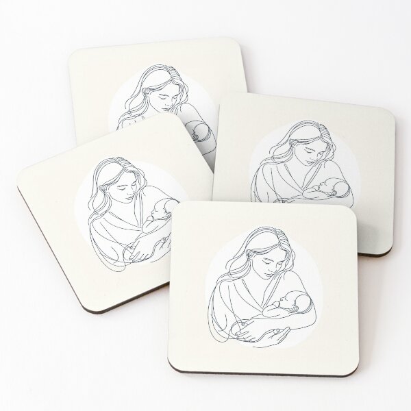 Item preview, Mother with Newborn Baby - Line Art  designed and sold by LineArtByLovi.