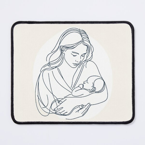 Item preview, Mother with Newborn Baby - Line Art  designed and sold by LineArtByLovi.