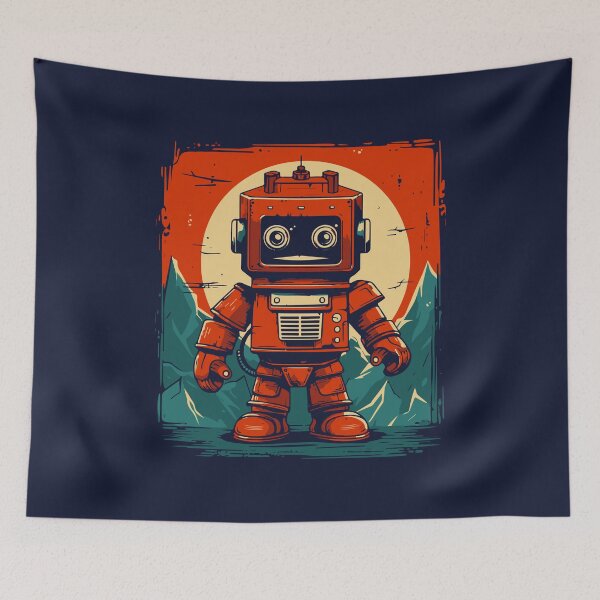Item preview, Retro Robot Adventurer designed and sold by Twisted Kids.