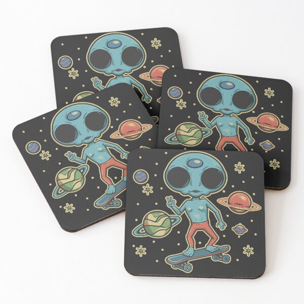 Item preview, Alien Skateboard Space Punk designed and sold by NAMIllustrator.