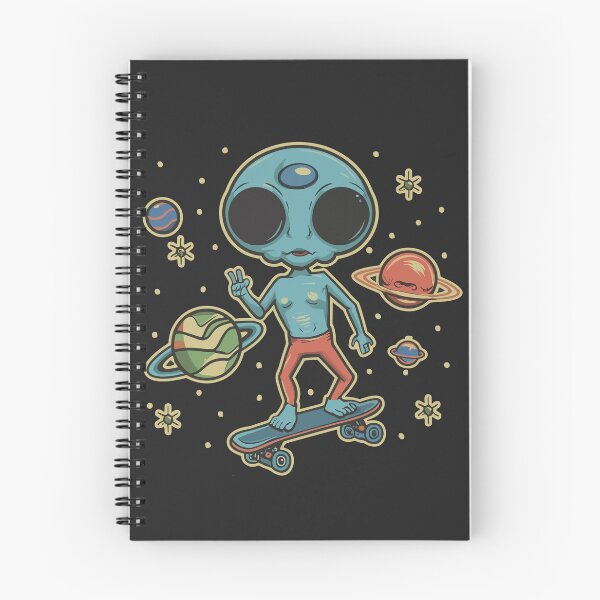 Item preview, Alien Skateboard Space Punk designed and sold by NAMIllustrator.