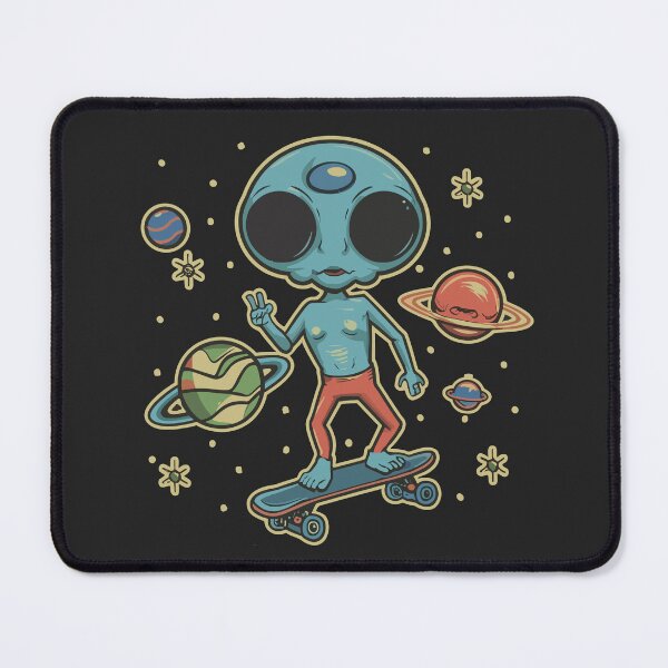 Item preview, Alien Skateboard Space Punk designed and sold by NAMIllustrator.