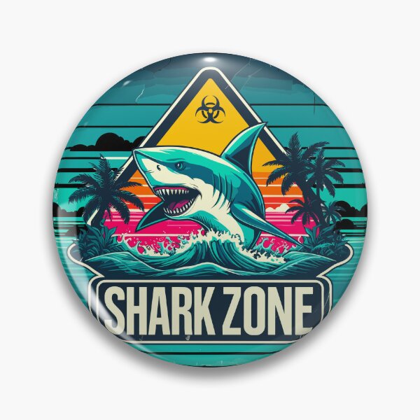 Item preview, Shark zone warning designed and sold by TomFrontierArt.