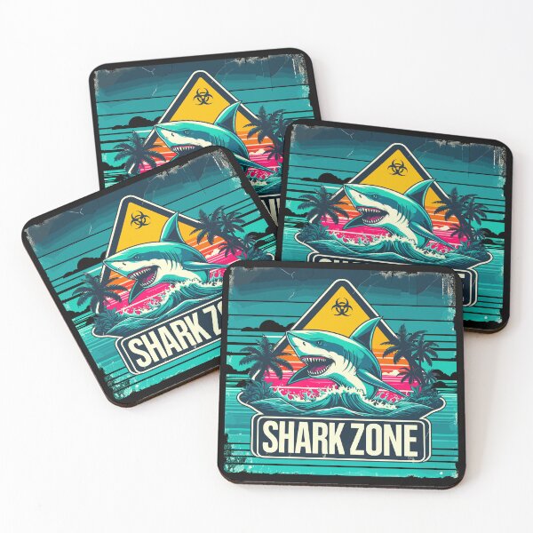 Item preview, Shark zone warning designed and sold by TomFrontierArt.