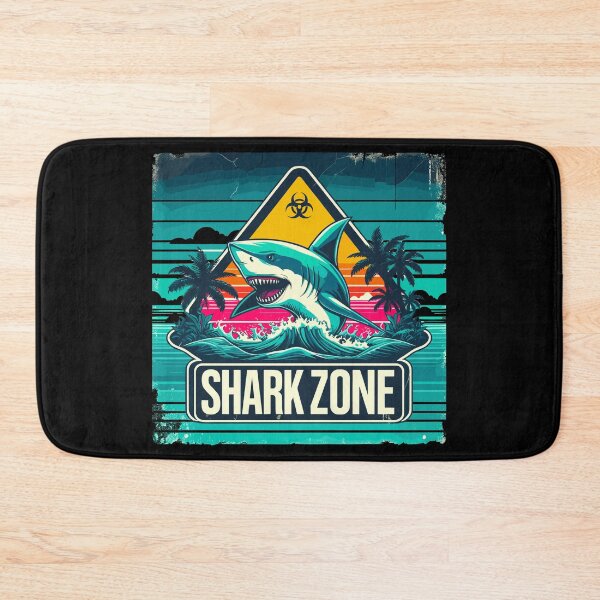 Item preview, Shark zone warning designed and sold by TomFrontierArt.
