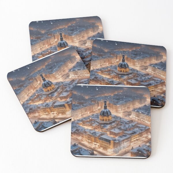 Item preview, winter city in the evening designed and sold by IzoGen78.