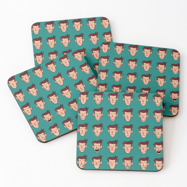 Item preview, Various good and bad facial expressions of a man designed and sold by HarridanCreates.