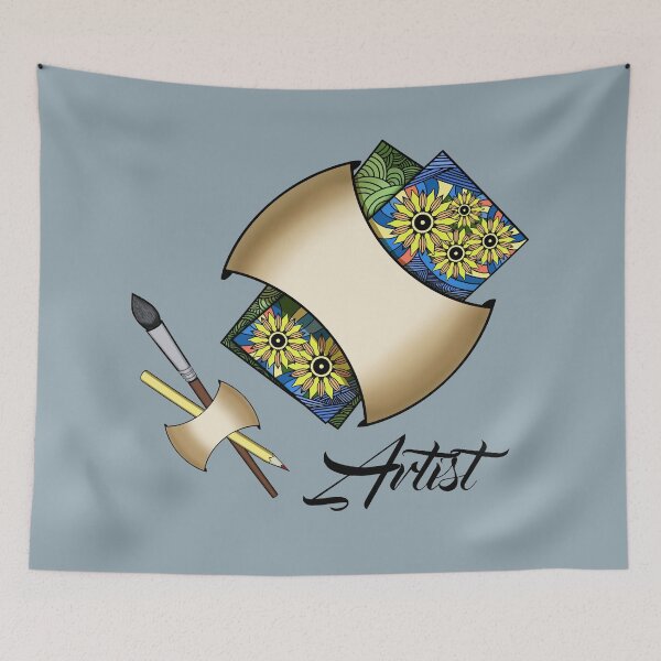 Item preview, Artist, sketch, drawing tools. Paint brush and pencil designed and sold by KateQR.