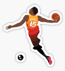 Donovan Mitchell 'The Spida' Dunk Minimalist Art // Phone case, shirts, stickers and more Sticker