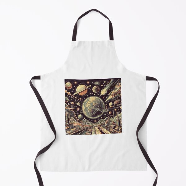 Item preview, Retro-Future Fusion style planets drawing designed and sold by thebennington12.