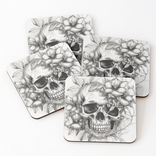Item preview, skull with roses designed and sold by IzoGen78.