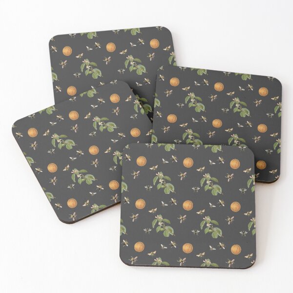 Item preview, Moody bees and oranges designed and sold by Coastal Garden Design Studio.