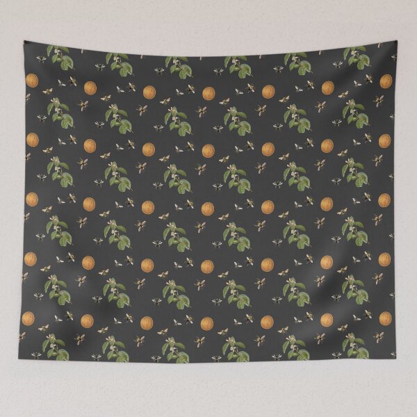 Item preview, Moody bees and oranges designed and sold by Coastal Garden Design Studio.