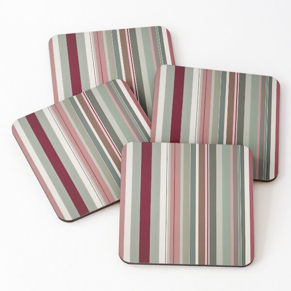 Item preview, Vintage Retro Vertical Stripe- Mid Mod Cozy Boho Accent Piece   Moss Green, Maroon, Dark Brown designed and sold by Prints and Lifestyle.