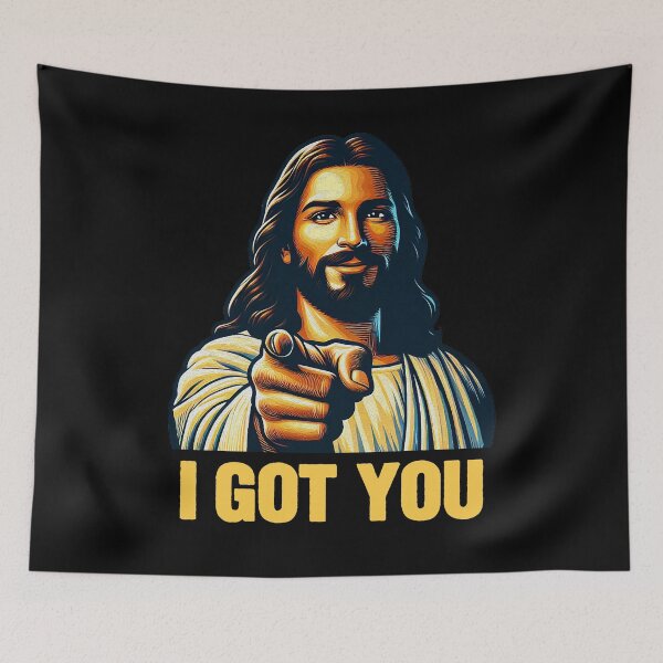 Item preview, I GOT YOU meme Jesus Christ Alpha and Omega  designed and sold by plushism.