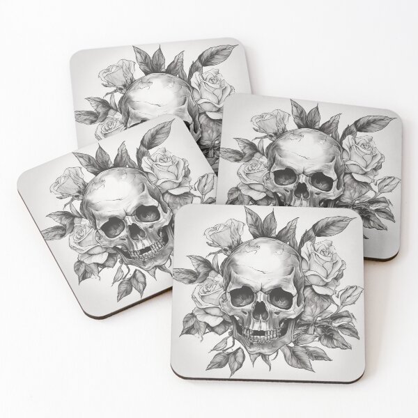 Item preview, skull with roses designed and sold by IzoGen78.