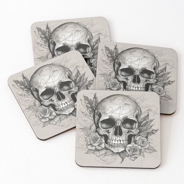 Item preview, skull with roses designed and sold by IzoGen78.