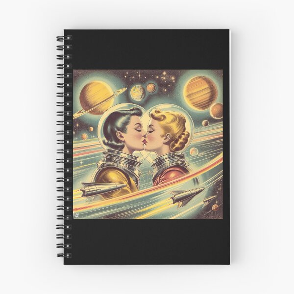Item preview,  Retro Futurism: 1950s girls kissing in space designed and sold by thebennington12.