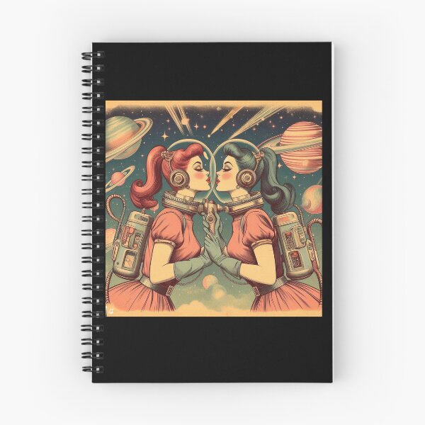 Item preview, Retro Futurism: 1950s girls kissing in space designed and sold by thebennington12.