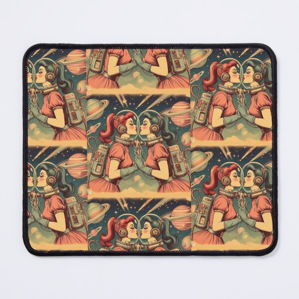 Item preview, Retro Futurism: 1950s girls kissing in space designed and sold by thebennington12.