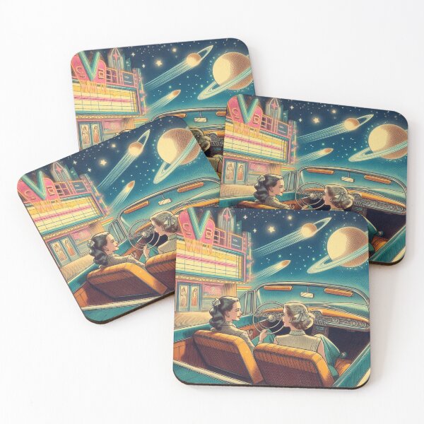 Item preview, Retro Futurism: 1950s girls cinema drive in in space designed and sold by thebennington12.