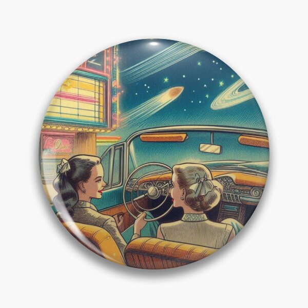 Item preview, Retro Futurism: 1950s girls cinema drive in in space designed and sold by thebennington12.