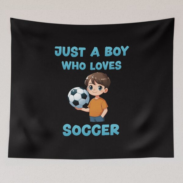 Item preview, Just a boy who loves soccer designed and sold by HeadTurningArt.
