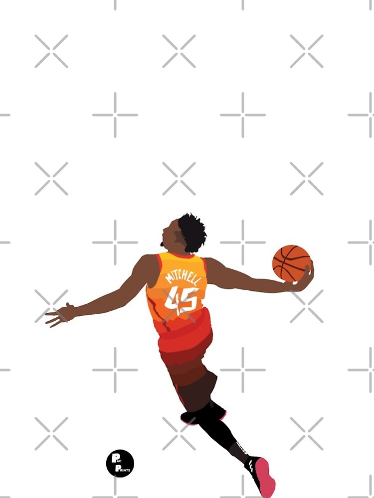 Donovan Mitchell 'The Spida' Dunk Minimalistische Kunst // Telefonkasten, Hemden, Aufkleber und mehr von PacPrints