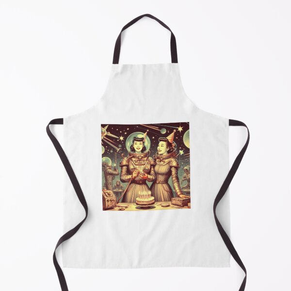 Item preview, Retro Futurism: 1950s girls celebrating birthday in space designed and sold by thebennington12.