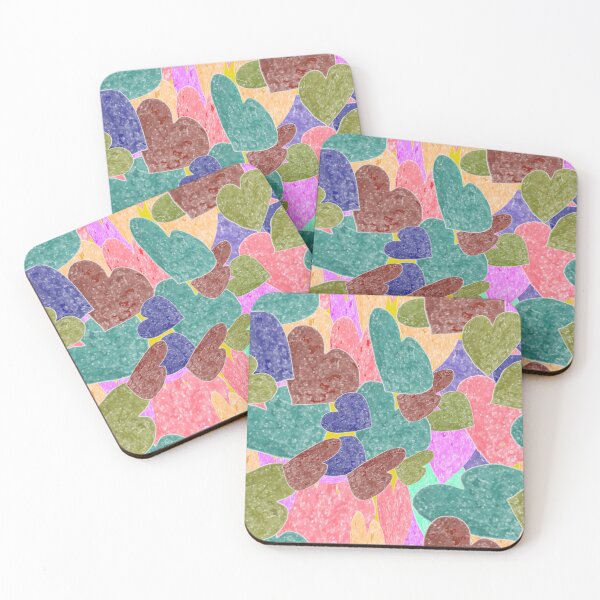 Item preview, Gorgeous Colorful Glitter Hearts - Hand-drawn designed and sold by Victoria Rose.