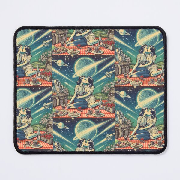 Item preview, Retro futurism: 1950s girls kissing at a picnic designed and sold by thebennington12.