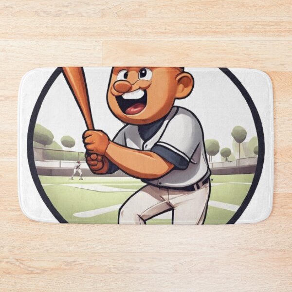 Item preview, Cartoon Character Playing Baseball designed and sold by HarmonyGuitars.